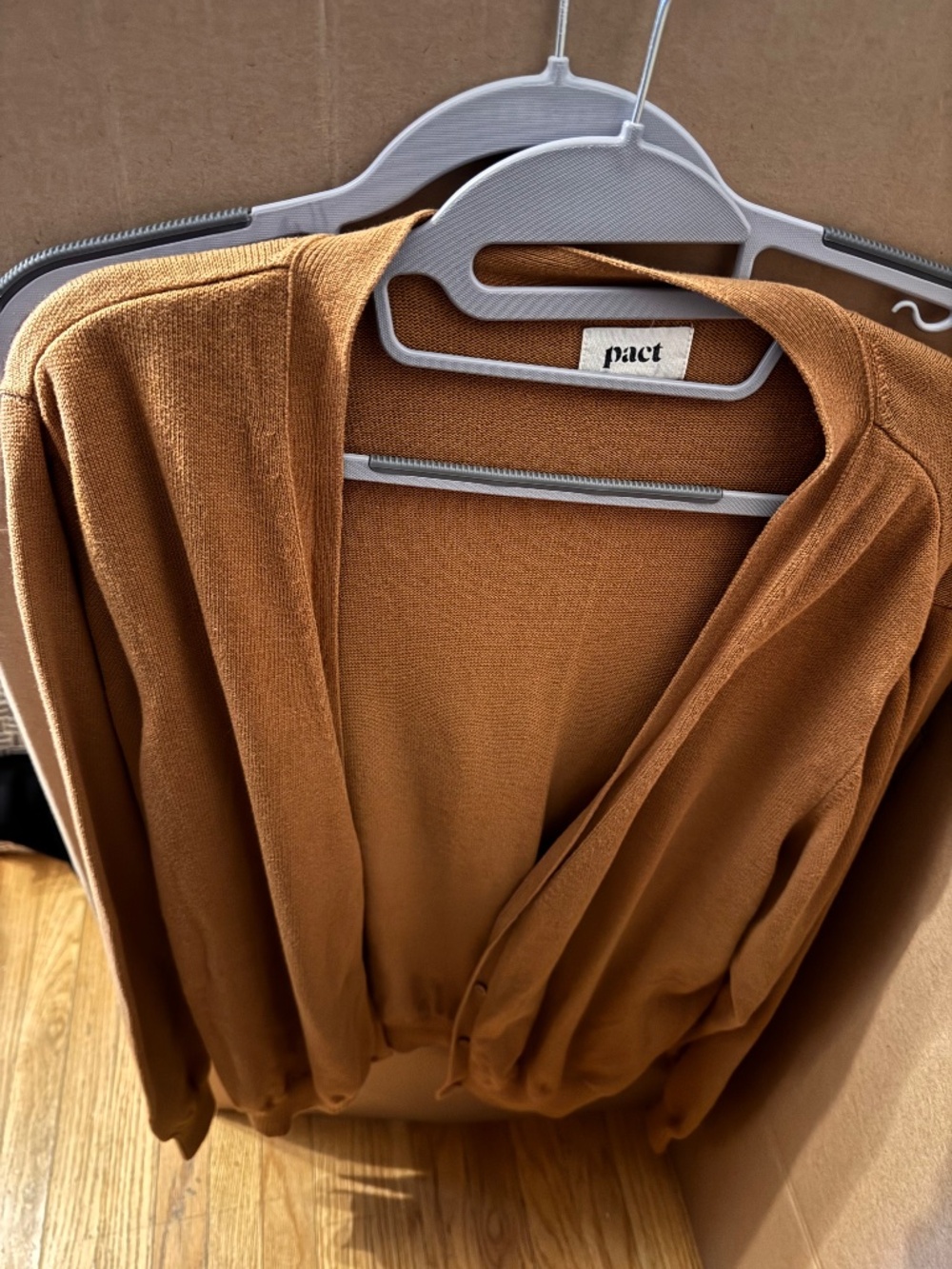 Pact-tan cardigan